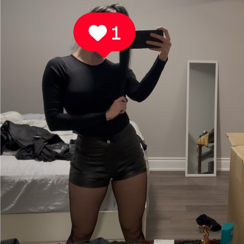 Faux Leather Shorts
